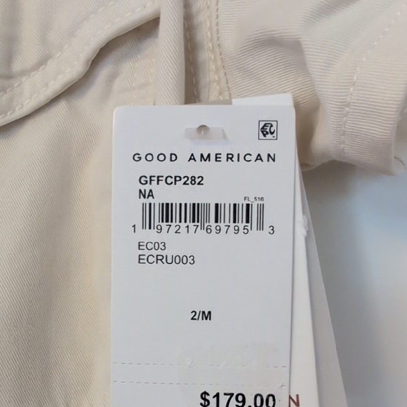 Good American Cream Denim Overalls - Picture 9 of 9